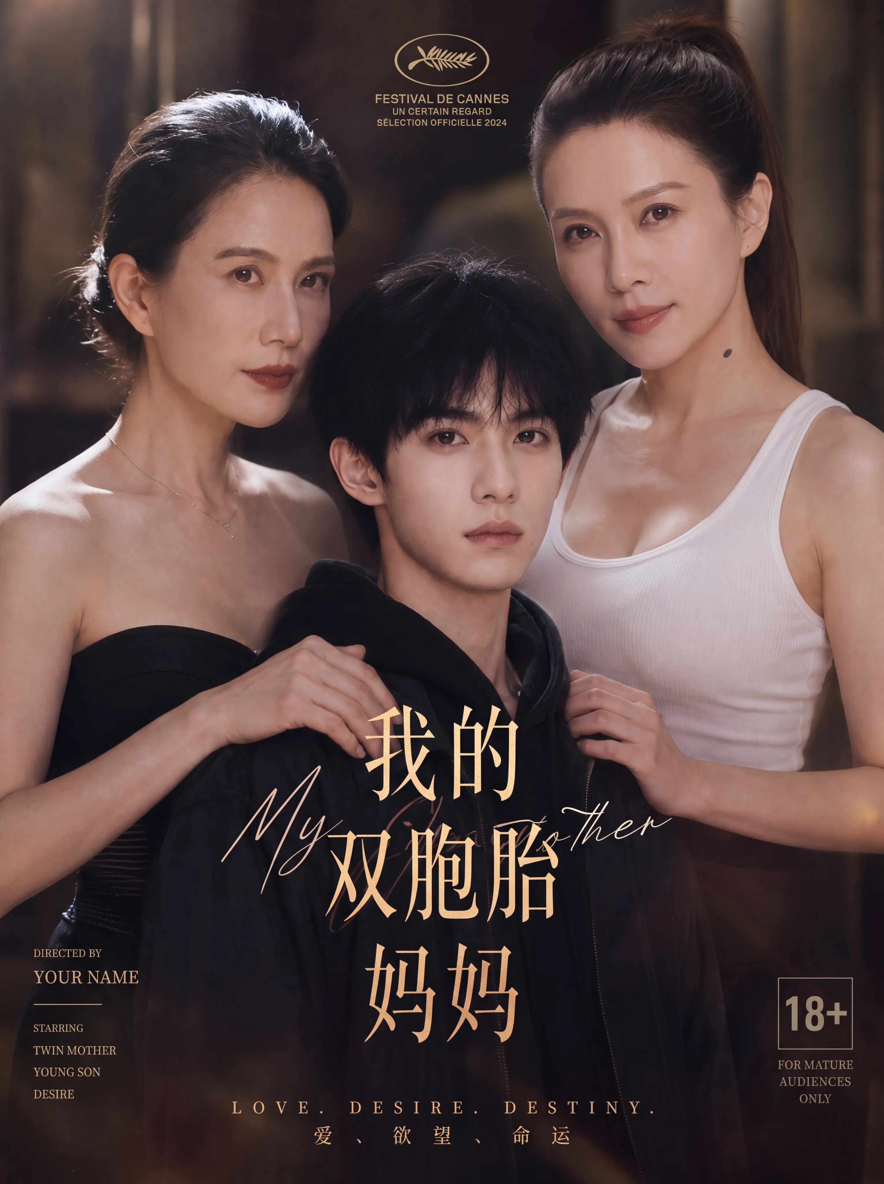 紫色灯光下的契约婚约题材短剧海报